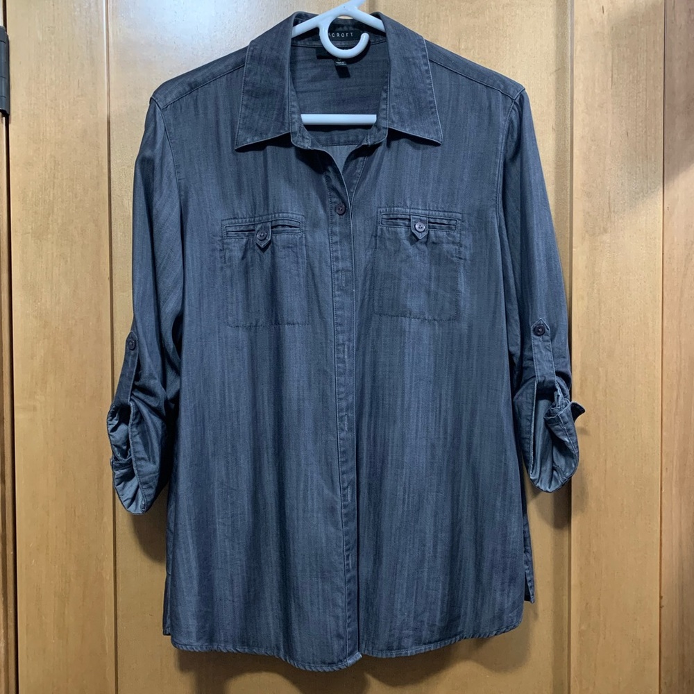 Foxcroft button down top